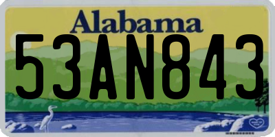 AL license plate 53AN843