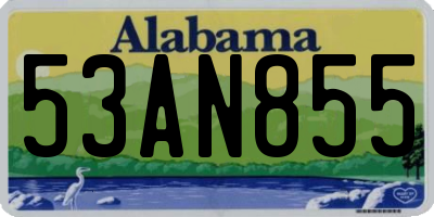 AL license plate 53AN855