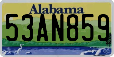 AL license plate 53AN859