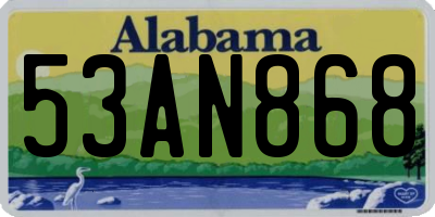 AL license plate 53AN868