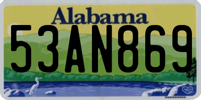 AL license plate 53AN869