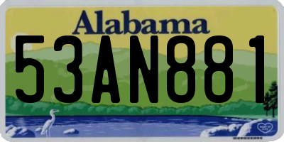 AL license plate 53AN881