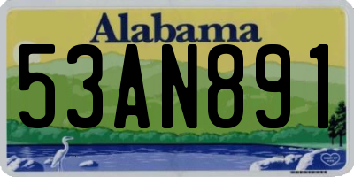 AL license plate 53AN891