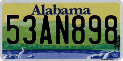 AL license plate 53AN898
