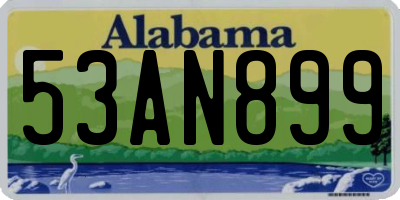 AL license plate 53AN899