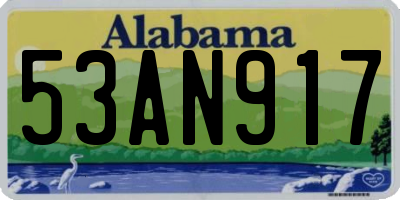 AL license plate 53AN917