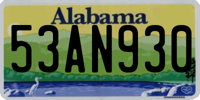AL license plate 53AN930