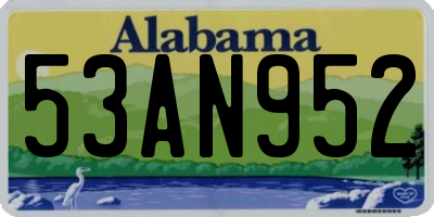 AL license plate 53AN952