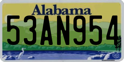 AL license plate 53AN954