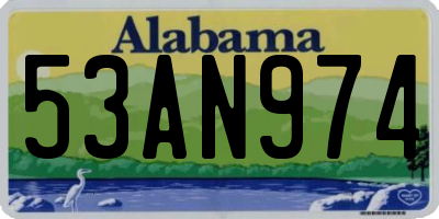 AL license plate 53AN974