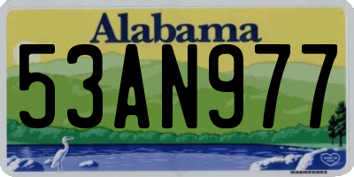 AL license plate 53AN977