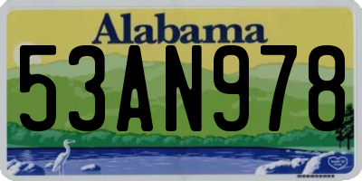 AL license plate 53AN978