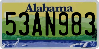 AL license plate 53AN983