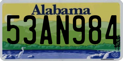 AL license plate 53AN984