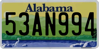 AL license plate 53AN994