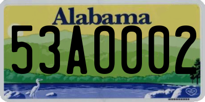 AL license plate 53AO002