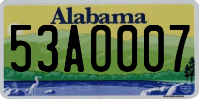 AL license plate 53AO007