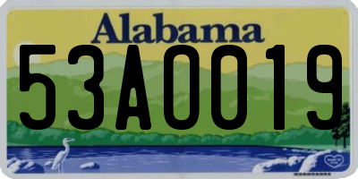 AL license plate 53AO019