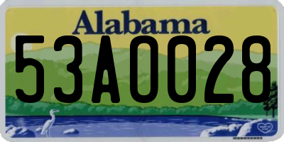 AL license plate 53AO028