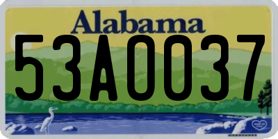 AL license plate 53AO037