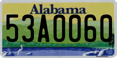 AL license plate 53AO060