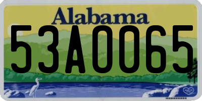 AL license plate 53AO065