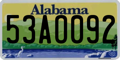AL license plate 53AO092