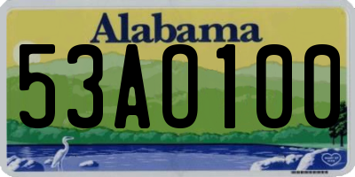 AL license plate 53AO100
