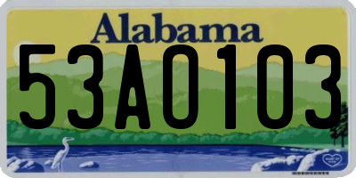 AL license plate 53AO103