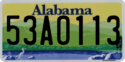 AL license plate 53AO113