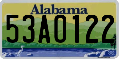 AL license plate 53AO122