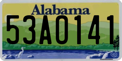 AL license plate 53AO141