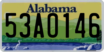 AL license plate 53AO146