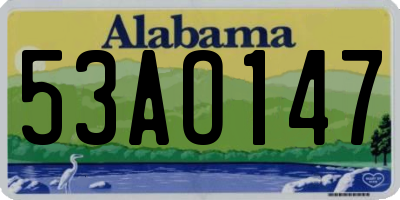 AL license plate 53AO147