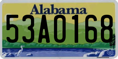 AL license plate 53AO168