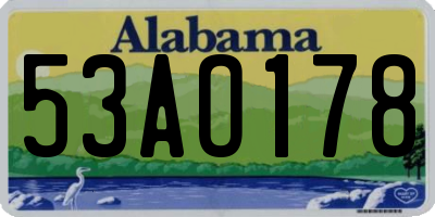 AL license plate 53AO178