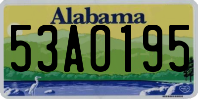 AL license plate 53AO195