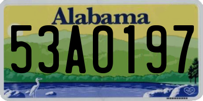AL license plate 53AO197