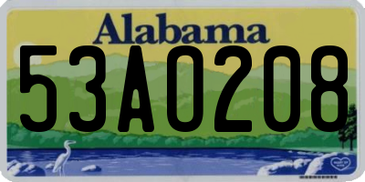 AL license plate 53AO208