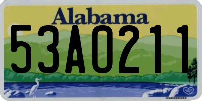 AL license plate 53AO211