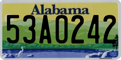 AL license plate 53AO242