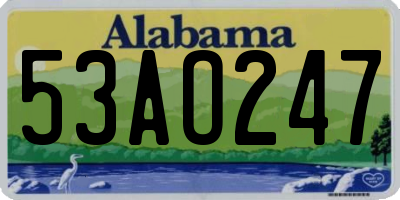 AL license plate 53AO247