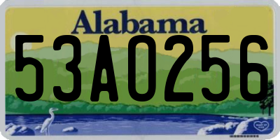 AL license plate 53AO256