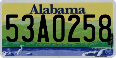 AL license plate 53AO258