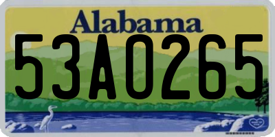 AL license plate 53AO265