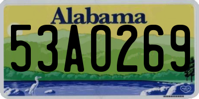AL license plate 53AO269