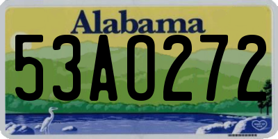 AL license plate 53AO272