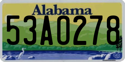 AL license plate 53AO278