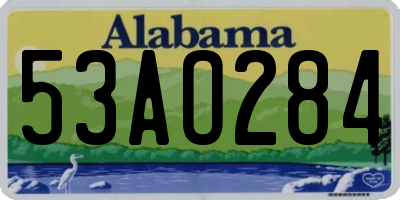 AL license plate 53AO284