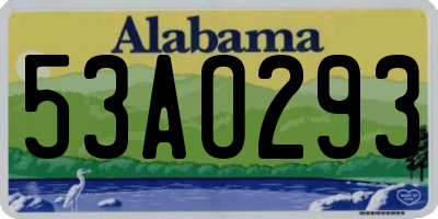 AL license plate 53AO293